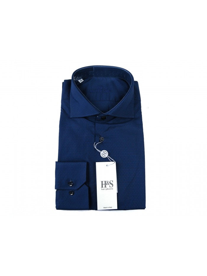 Harry Sons Camicia Uomo Art. 508MM2 Puntinato Blu