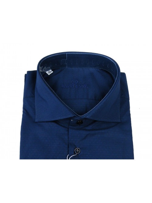 Harry & Sons Man Shirt Art. 508MM2 Blue Dotted