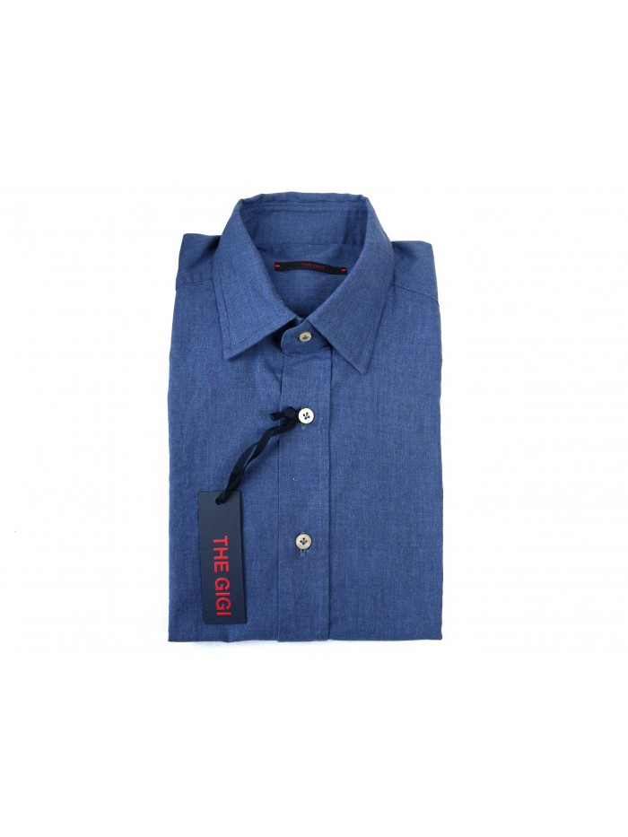 The Gigi Camicia Uomo Art. J909 700 Dèlavè Blu The Gigi Camicia Uomo Art. J909 700 Dèlavè Blu