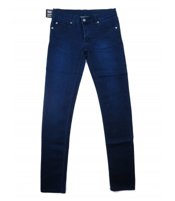 Cheap Monday Unisex Jeans Super Stretch Narrow Blue Buttons