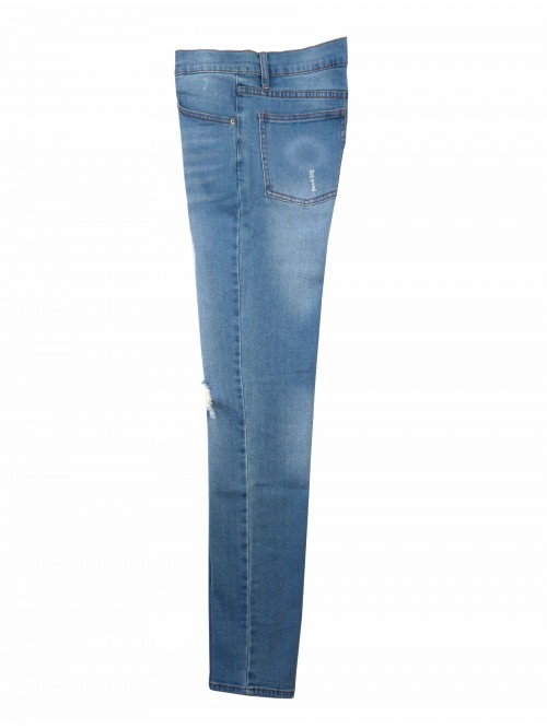 Cheap Monday Unisex Jeans Narrow Hole Blue Buttons