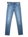 Cheap Monday Jeans Unisex Narrow Hole Blue Bottoni