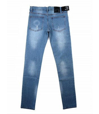 Cheap Monday Jeans Unisex Narrow Hole Blue Bottoni 2