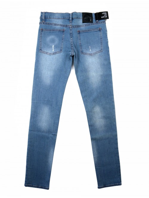 Cheap Monday Unisex Jeans Narrow Hole Blue Buttons