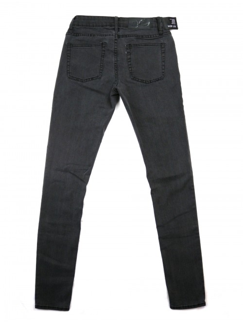 Cheap Monday Women's Slim Jeans Stonewash Black Zip