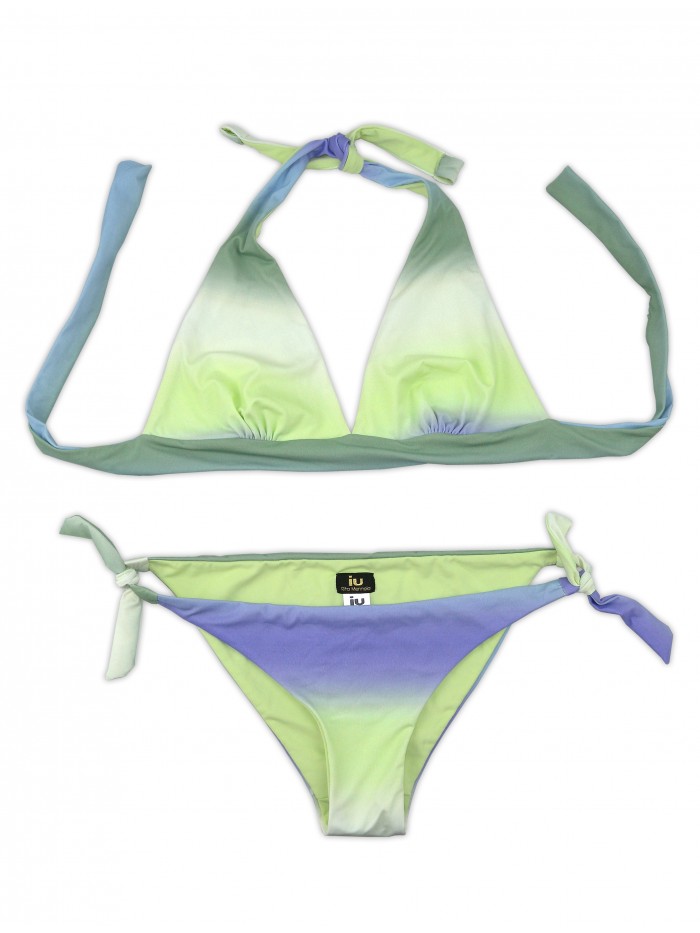 UI Rita Mennoia Costume da Bagno Donna Bikini Sfumato Verde UI Rita Mennoia Costume da Bagno Donna Bikini Sfumato Verde