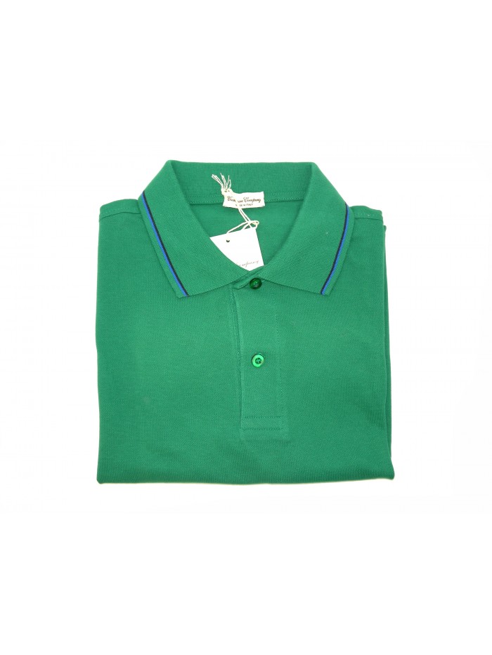Cashmere Company Polo Uomo Art. PU107101 Verde Cashmere Company Polo Uomo Art. PU107101 Verde