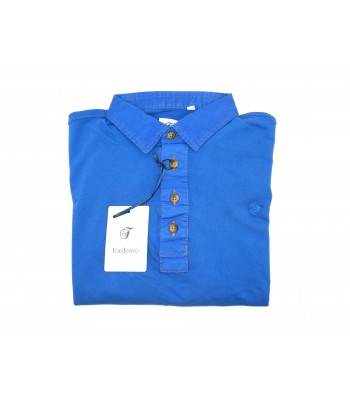 Fonderico Polo Uomo Sartoriale Art. 1721 Azzurro Jeans