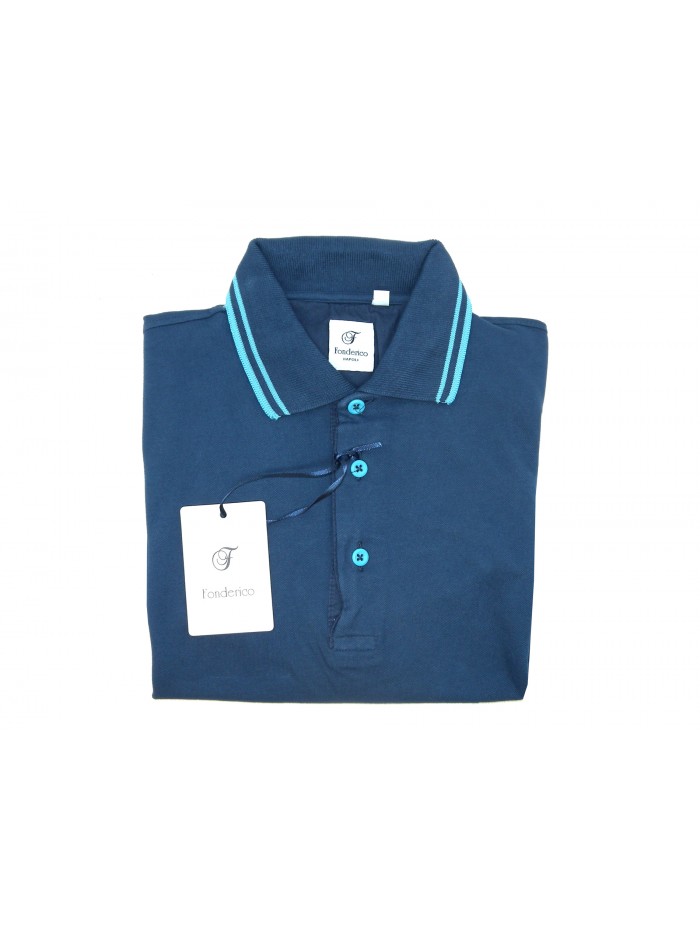 Fonderico Polo Uomo Sartoriale Art. 502 Col.03 Blu Fonderico Polo Uomo Sartoriale Art. 502 Col.03 Blu