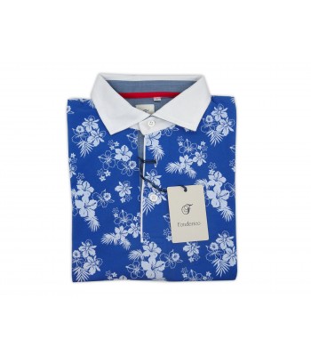 Fonderico Polo Sartoriale Man Art. A15A Col.11 Floral Light Blue