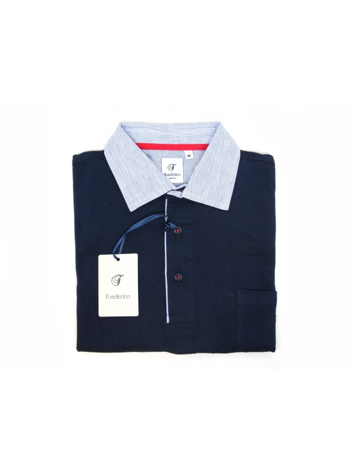 Fonderico Polo Uomo Sartoriale Art. S1709 Col.24 Blu Fonderico Polo Uomo Sartoriale Art. S1709 Col.24 Blu