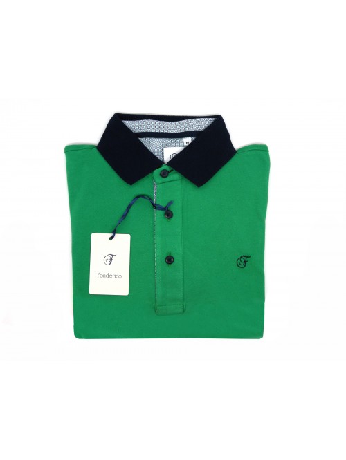 Fonderico Polo Uomo Sartoriale Art. S1708 Col.02 Verde Fonderico Polo Uomo Sartoriale Art. S1708 Col.02 Verde