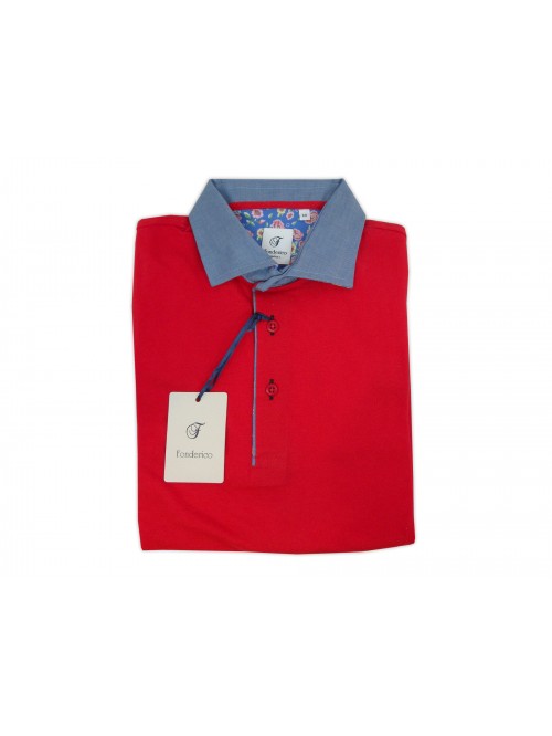 Fonderico Polo Uomo Sartoriale Art. A1512 Col.18 Rosso Fonderico Polo Uomo Sartoriale Art. A1512 Col.18 Rosso