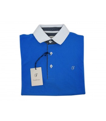 Fonderico Men's Sartorial Polo Art. 1819 Col.10 Azzurro