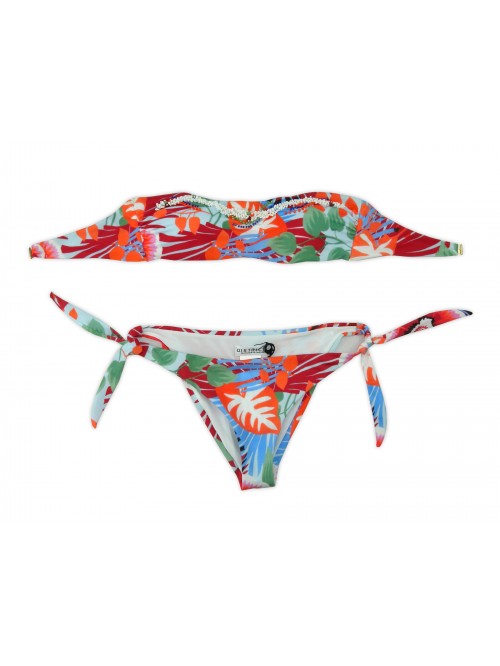 District Margherita Mazzei Women's Swimsuit Beaded Bandeau Bikini District Margherita Mazzei Women's Swimsuit Beaded Bandeau Bikini