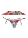 District Margherita Mazzei Costume da Bagno Donna Bikini a Fascia Perlinato