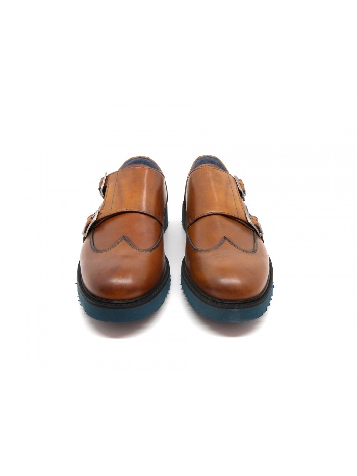 Drudd Scarpa uomo Art. Oscar Crust Fibbie Vitello Spazzolato Cuoio