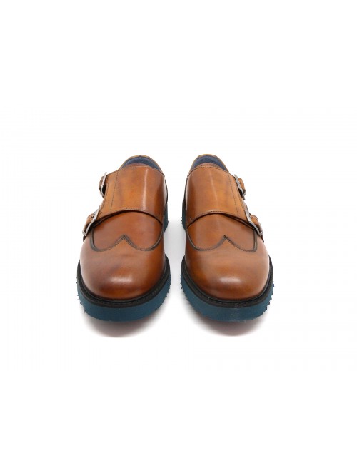 Drudd Scarpa uomo Art. Oscar Crust Fibbie Vitello Spazzolato Cuoio