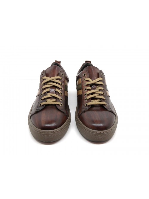 Exton Scarpa uomo Art. Vintage Vitello Spazzolato Mogano/Rustic