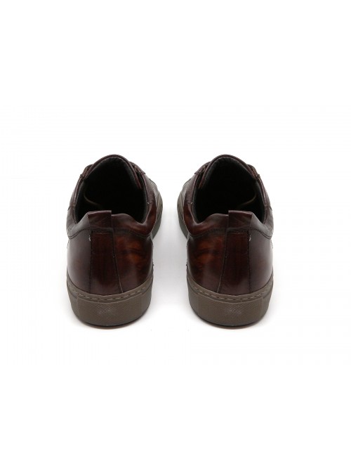 Exton Scarpa uomo Art. Vintage Vitello Spazzolato Mogano/Rustic