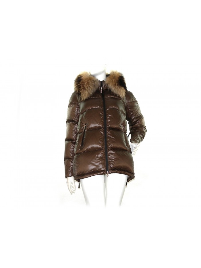 Geospirit Women's Down Jacket Mod. Ground LQ Fur Brown GED0685