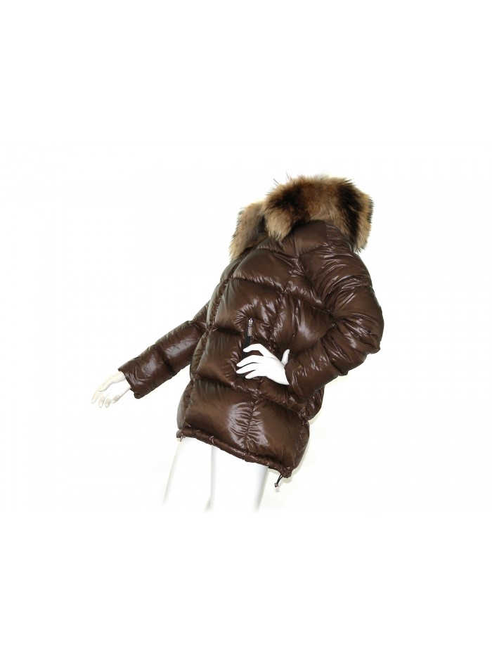Geospirit Women's Down Jacket Mod. Ground LQ Fur Brown GED0685