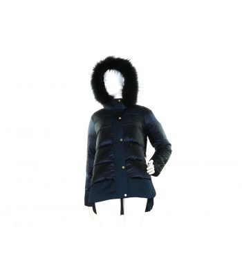 Geospirit Women's Down Jacket Mod. ST. Jones BMAT. FUR Blue GED0687