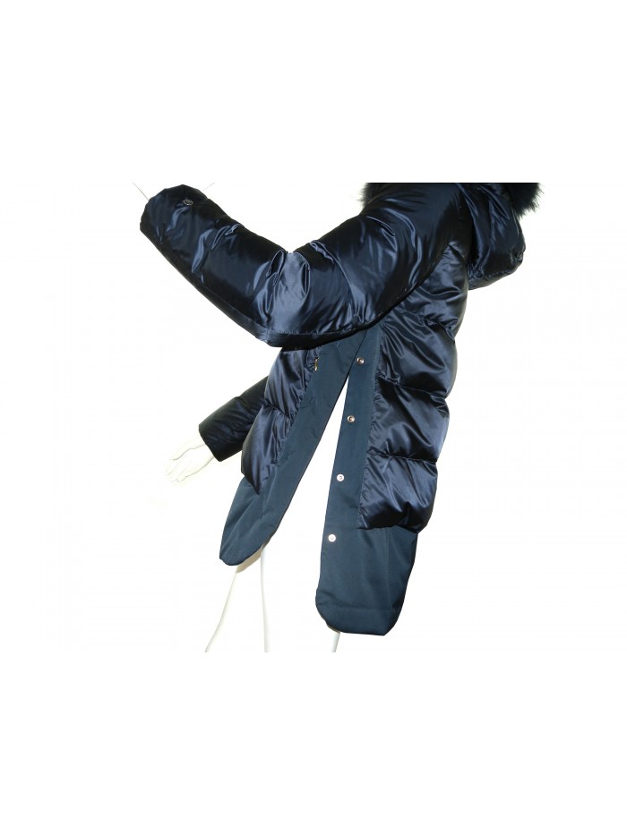 Geospirit Women's Down Jacket Mod. ST. Jones BMAT. FUR Blue GED0687