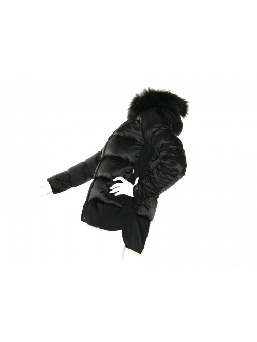 Geospirit Women's Down Jacket Mod. ST. Jones BMAT. FUR Black GED0687