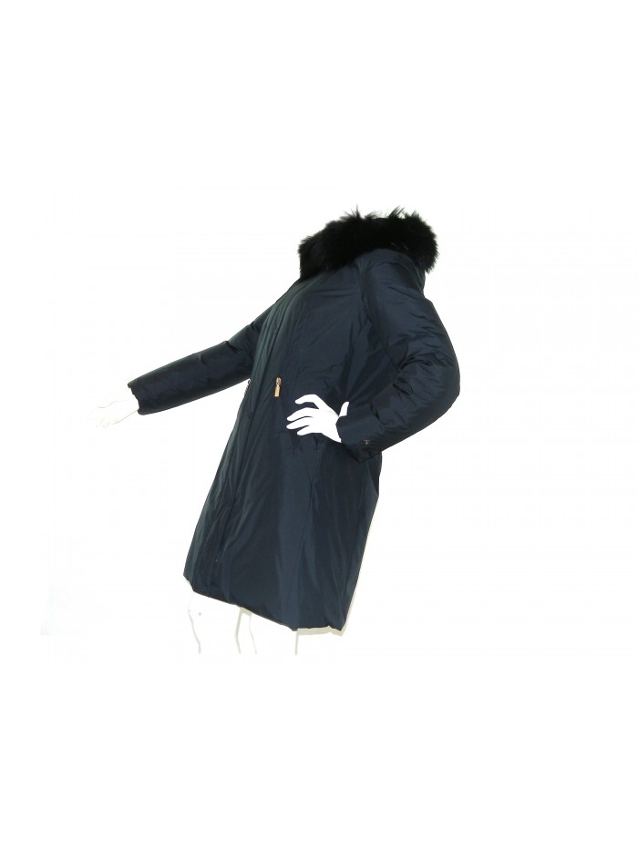 Geospirit Piumino Donna Mod. Coney Fur Blu GED0694