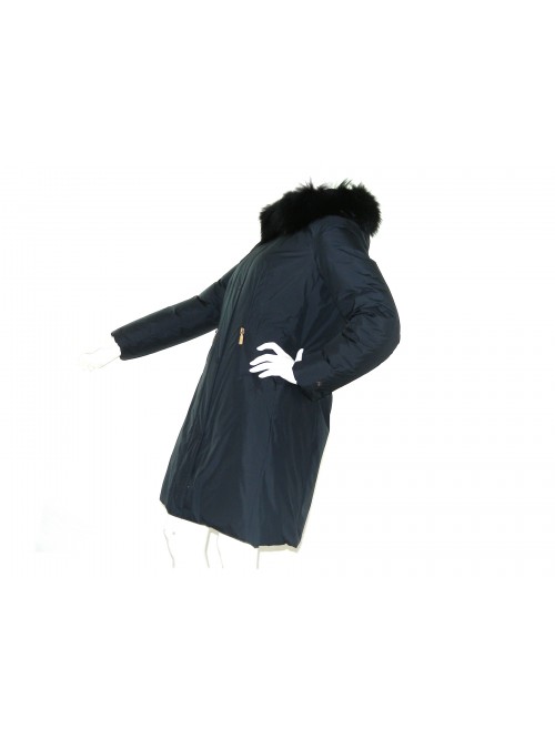 Geospirit Piumino Donna Mod. Coney Fur Blu GED0694