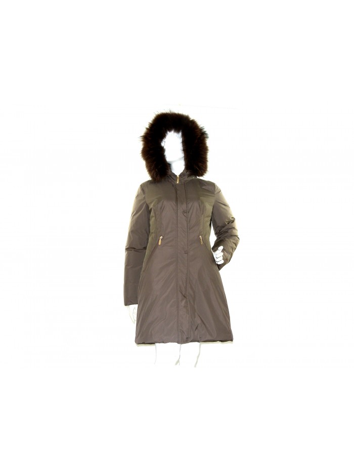 Geospirit Down Jacket Woman Mod. Coney Fur Brown GED0694