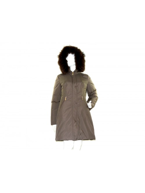 Geospirit Down Jacket Woman Mod. Coney Fur Brown GED0694