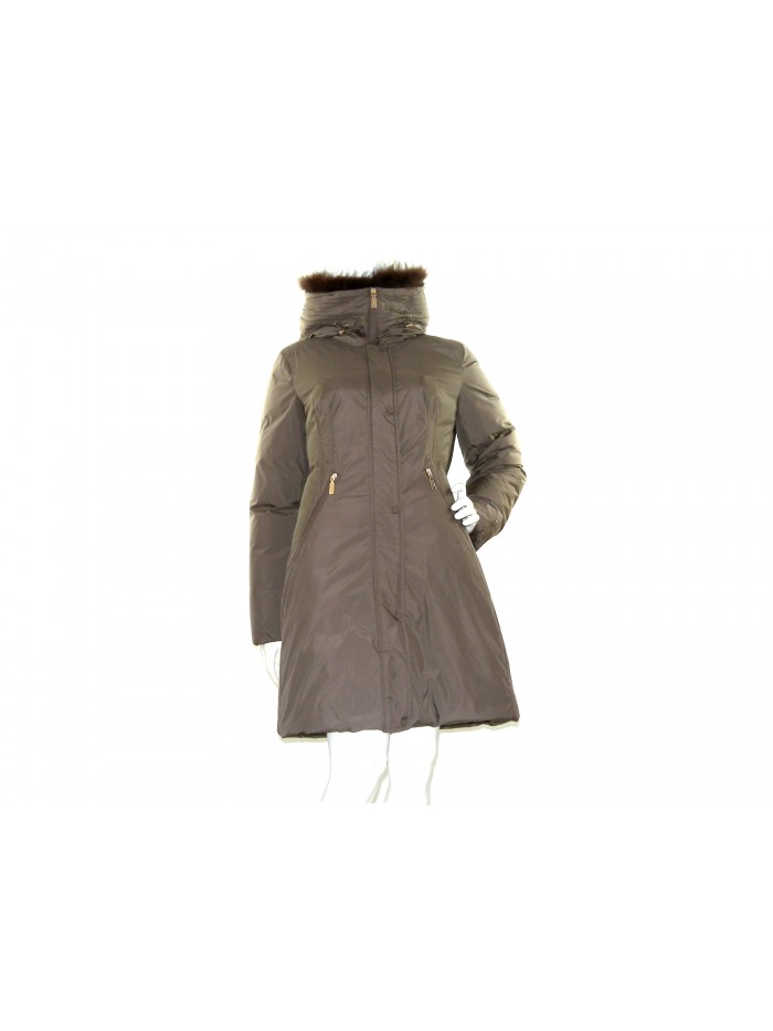 Geospirit Down Jacket Woman Mod. Coney Fur Brown GED0694