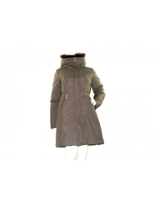 Geospirit Down Jacket Woman Mod. Coney Fur Brown GED0694