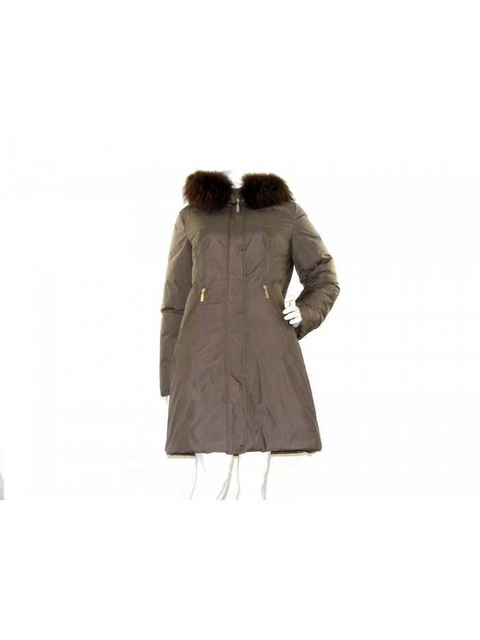 Geospirit Down Jacket Woman Mod. Coney Fur Brown GED0694