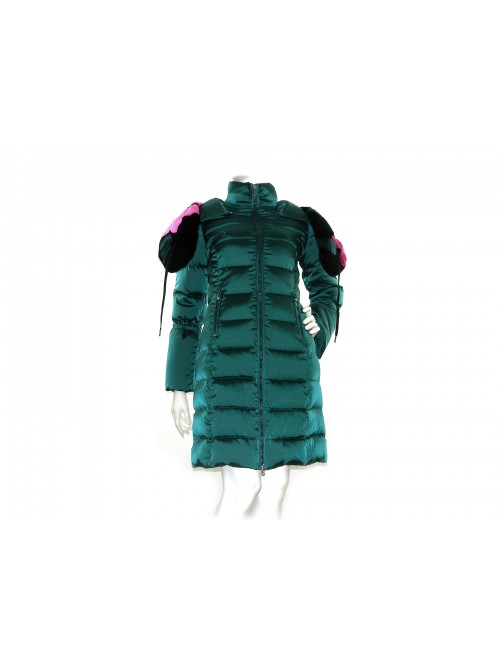 VDP - Via delle Perle Women's Down Jacket Art. 00404 Emerald Green