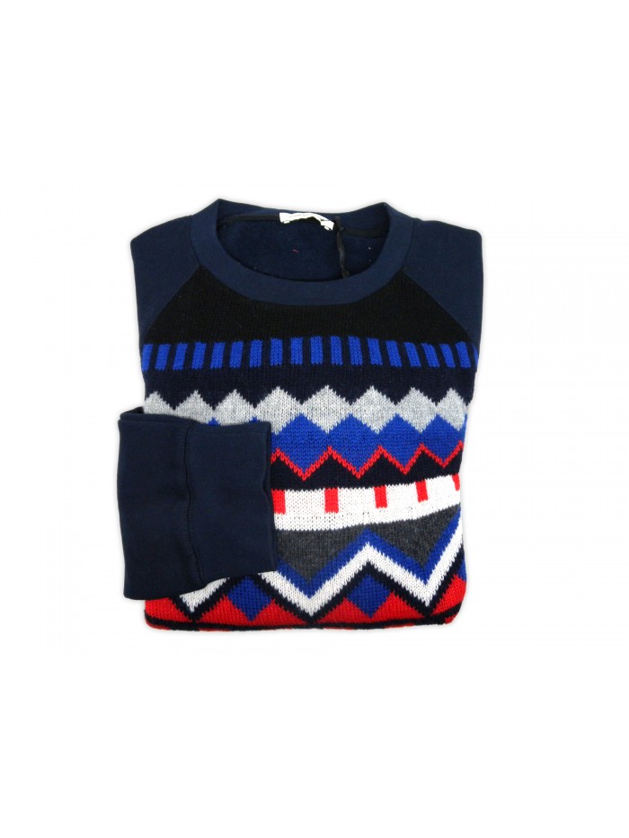 Paolo Pecora Maglia Uomo Mod. 5C Girocollo Norvegese Blu Paolo Pecora Maglia Uomo Mod. 5C Girocollo Norvegese Blu