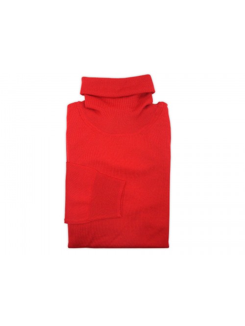 Paolo Pecora Man Shirt Mod. A4 Red Turtleneck Paolo Pecora Man Shirt Mod. A4 Red Turtleneck