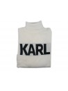 Karl Lagerfeld Man Sweater Mod. Turtleneck Logo Cream