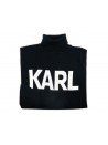 Karl Lagerfeld Man Shirt Mod Turtleneck Logo Blue Night