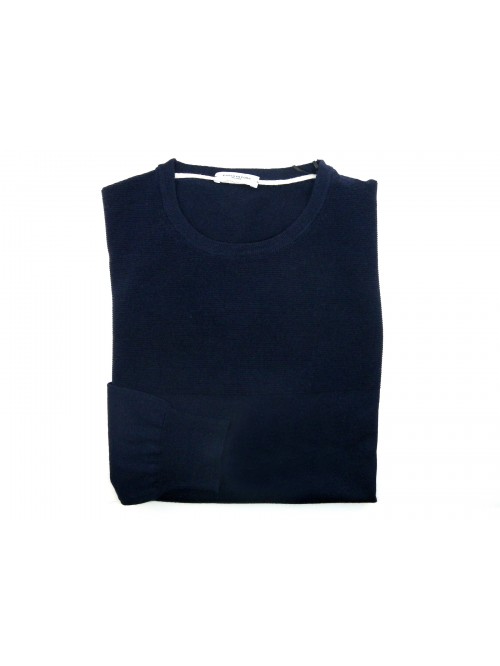 Paolo Pecora Man Shirt Mod. AM Blue Crew Neck Paolo Pecora Man Shirt Mod. AM Blue Crew Neck