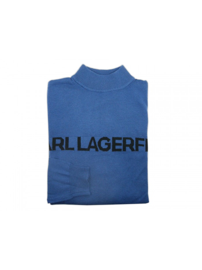 Karl Lagerfeld Maglia Uomo Mod. Turtle Neck Azzurro Karl Lagerfeld Maglia Uomo Mod. Turtle Neck Azzurro
