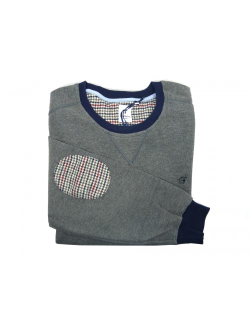 Fonderico Men's Shirt Art. 1610 COL 07 Gray Crew Neck Fonderico Men's Shirt Art. 1610 COL 07 Gray Crew Neck