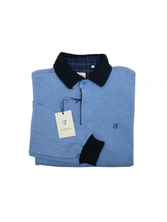 Fonderico Maglia Uomo Art. 1818 COL 14 Polo Azzurro Fonderico Maglia Uomo Art. 1818 COL 14 Polo Azzurro