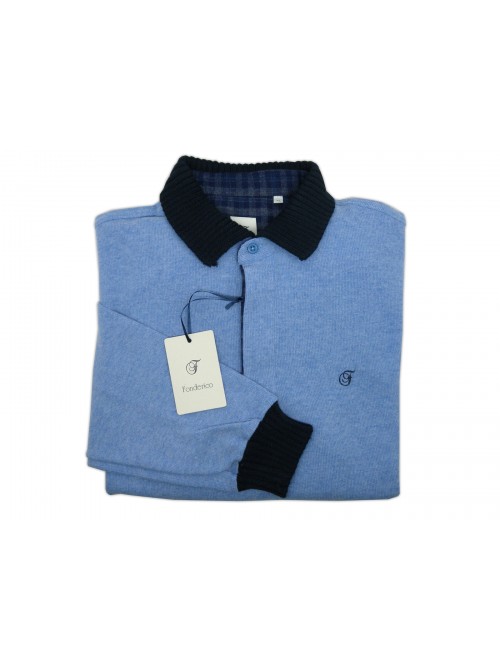 Fonderico Maglia Uomo Art. 1818 COL 14 Polo Azzurro Fonderico Maglia Uomo Art. 1818 COL 14 Polo Azzurro
