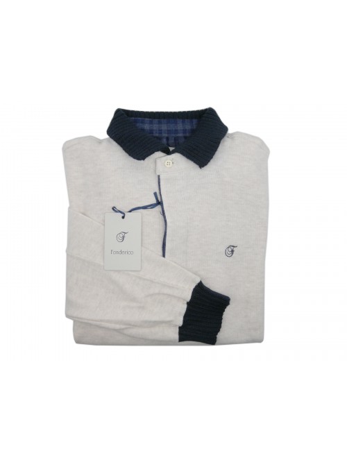 Fonderico Maglia Uomo Art. 1818 COL 22 Polo Panna Fonderico Maglia Uomo Art. 1818 COL 22 Polo Panna