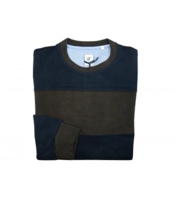 Fonderico Men's Shirt Art. 1820 COL 59 Brown / Blue Bands