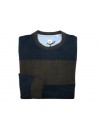 Fonderico Men's Shirt Art. 1820 COL 59 Brown / Blue Bands