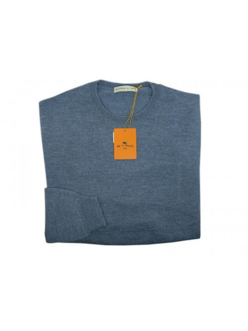 Etro Maglia Uomo Mod. 1M500 VAR 250 Azzurro Melange Etro Maglia Uomo Mod. 1M500 VAR 250 Azzurro Melange